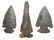 3 Fine Early Archaic Points from the Dr. Gish - 2