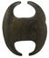 5 1/8" Notched Ovate Bannerstone. Ohio. Vividly banded
