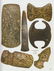 5 1/8" Notched Ovate Bannerstone. Ohio. Vividly banded - 6