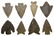 Group of 8 Texas Points (1 5/8"-2"). A variety of