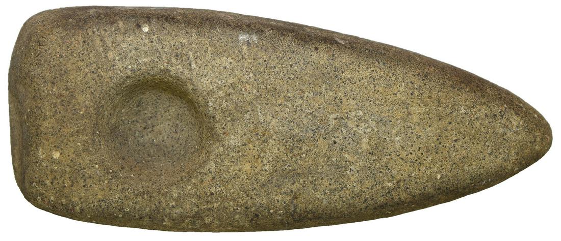 5 3/8" Danish Axe Head.  Partial drilling. Prehistoric (1 of 4)