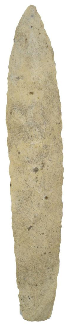 7 1/4" Sedalia. Carroll Co, MO. Large, well made: 7 1/4" Sedalia. Carroll Co, MO. Large, well made spear. Thin. Ex-Robert Lee. Putty G9 and Stermer COAs