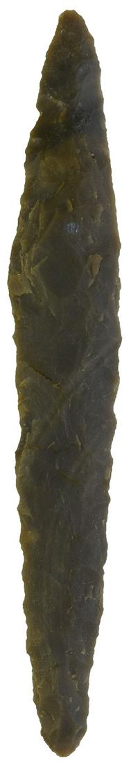 3 3/4" Flint Pick. Jefferson Co, KY. Rare artifact: 3 3/4" Flint Pick. Jefferson Co, KY. Rare artifact type. Hornstone. Ex-Richard Lewman