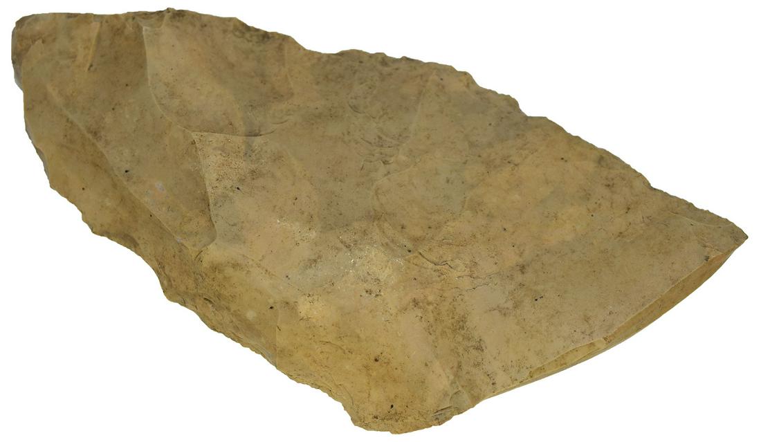 6 7/8" Texas Hand Axe. Killeen, TX. Large, worked: 6 7/8" Texas Hand Axe. Killeen, TX. Large, worked chert piece. Possibly a preform