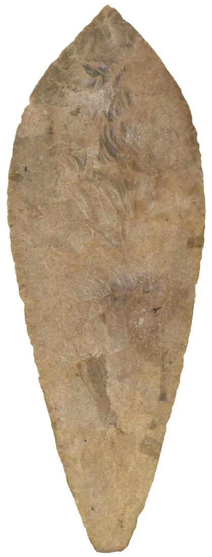 7 3/4" Mayan Teardrop Blade. Mexico. Tan chert. Good: 7 3/4" Mayan Teardrop Blade. Mexico. Tan chert. Very good condition