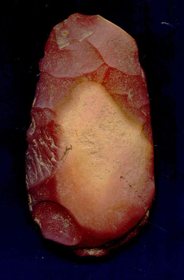 Flint Celt, Horse Creek Chert: 108. 3 3/4" Flint Celt. Anderson Co, KY. Horse Creek Chert