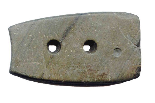 Gorget, Davis COA, Pictured: 297. 3 7/8" Gorget. Mahoning Co, OH. Pic WW8 (Johnson). Davis COA G-8