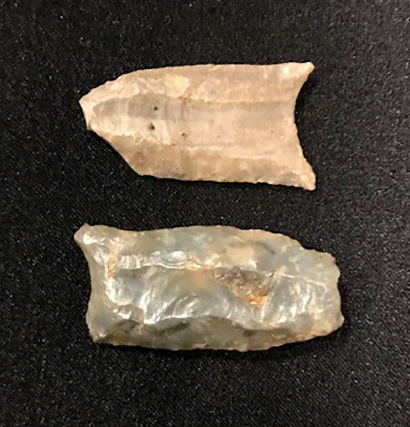 2 Bourbon Co, KY Paleo Points. Sonora Cumberland and: Two Bourbon Co, KY Paleo Points. 1 5/8" Sonora Cumberland and 1 /2" Carter Cave Clovis (heavy fluting both sides). Ex-Doug Underwood