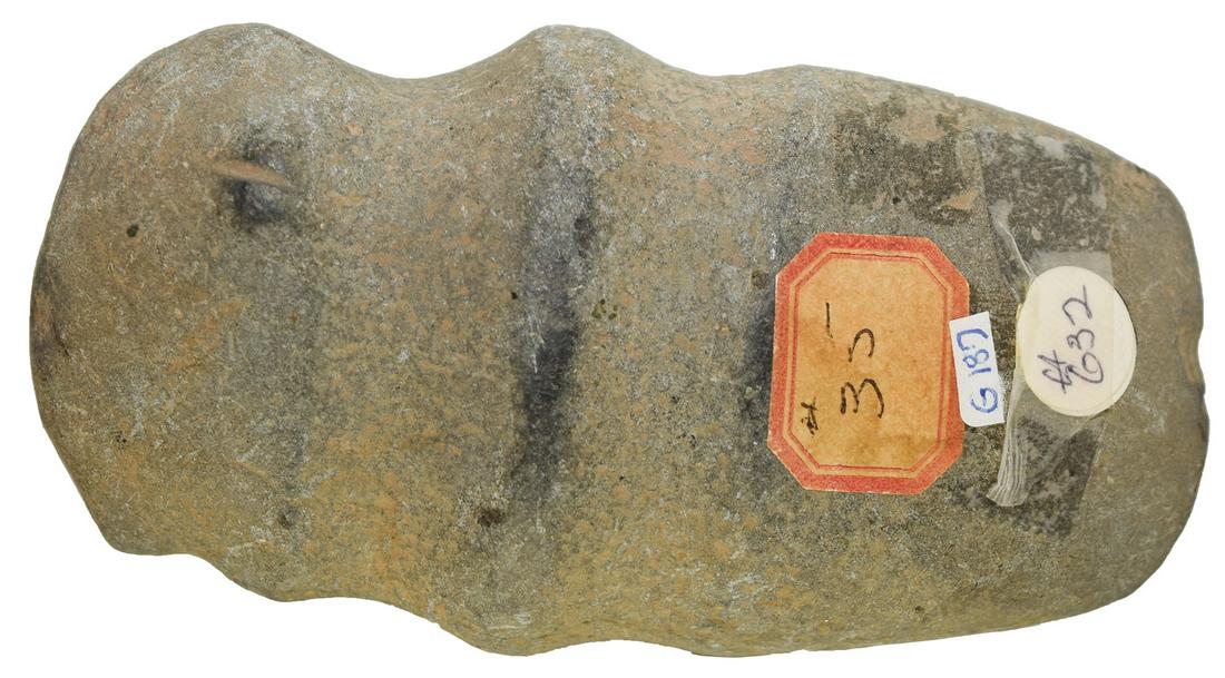 4" Double Groove Axe. Hancock Co, IN. Good condition.: 4" Double Groove Axe. Hancock Co, IN. Good condition. Rare type. Ex-Doug Underwood