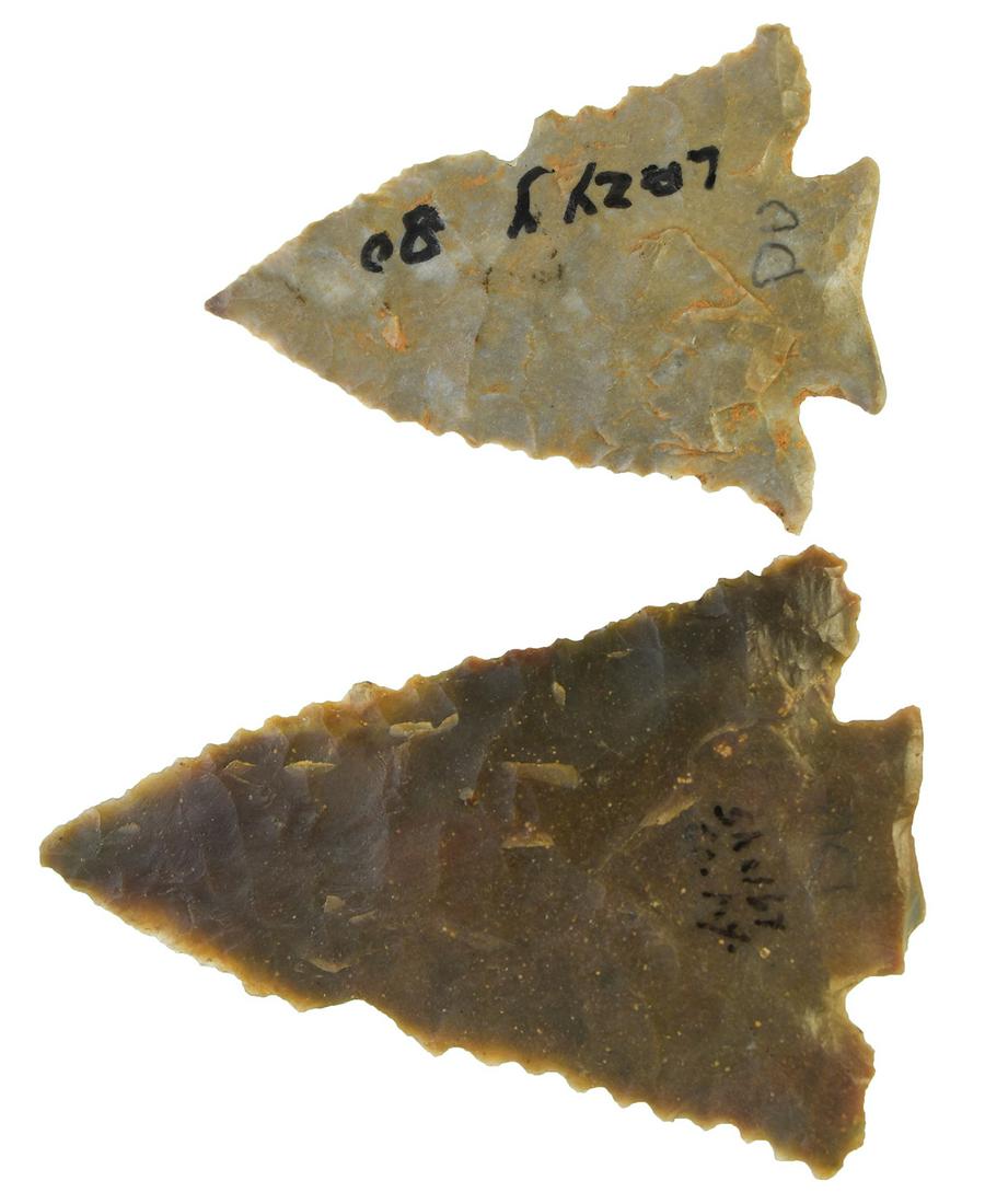Two Kentucky Decaturs: 2 1/4" (Shelby Co), 1 3/4": Two Kentucky Decaturs: 2 1/4" (Shelby Co), 1 3/4" (Pulaski Co.). Ex-Doug Underwood, Willie Palmer