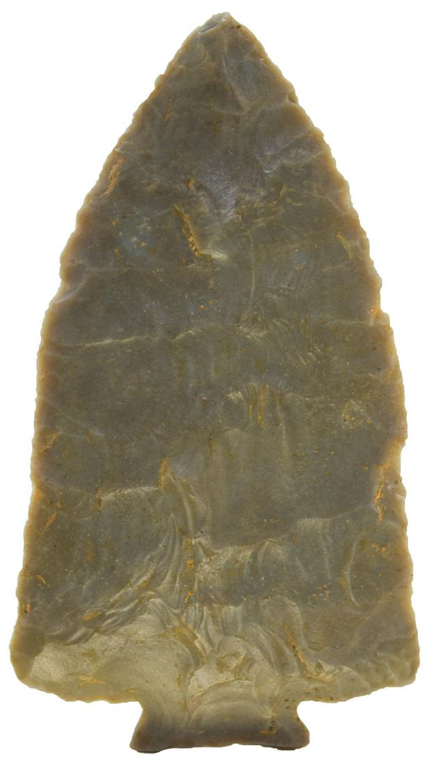 3 1/4" Decatur. Logan Co, KY. Davis & Dickey COAs.: 3 1/4" Decatur. Logan Co, KY. Very thin. High grade Hornstone. Ex-Doug Underwood, Rick Marsh, David Baldock. Davis G9 and Dickey COAs