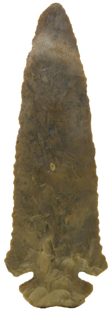5 1/4" Dovetail. Hickman Co, TN. Davis COA. Ft.: 5 1/4" Dovetail. Hickman Co, TN. Ft. Payne. Wonderfully made, thin with slight tip ding. Ex-Doug Underwood, Bruce Miller, Tommy Beutell. Pictured in The Relic List (#60). Davis G8 COA