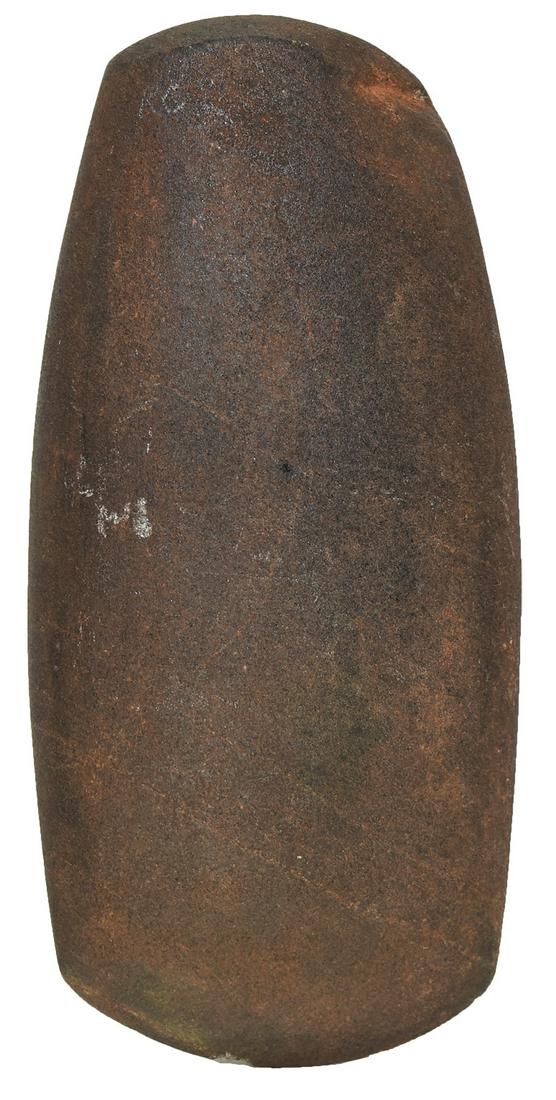 6 3/4" Celt. Illinois. Finely shaped with good: 6 3/4" Celt. Illinois. Finely shaped with good polish. Worn over pole ding. Hopewell styling. Ex-Ron Comer