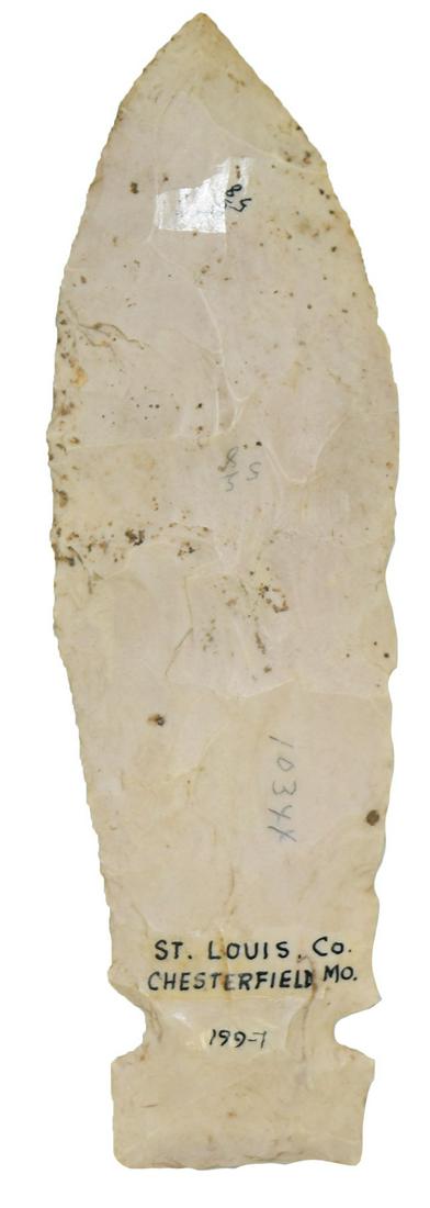 5 11/16" Chesterfield. St. Louis Co, MO (near: 5 11/16" Chesterfield. St. Louis Co, MO (near Chesterfield). Large and well made for type. Ex-Robert Lee, Glenn Leesman. Putty G10 and Stermer COAs