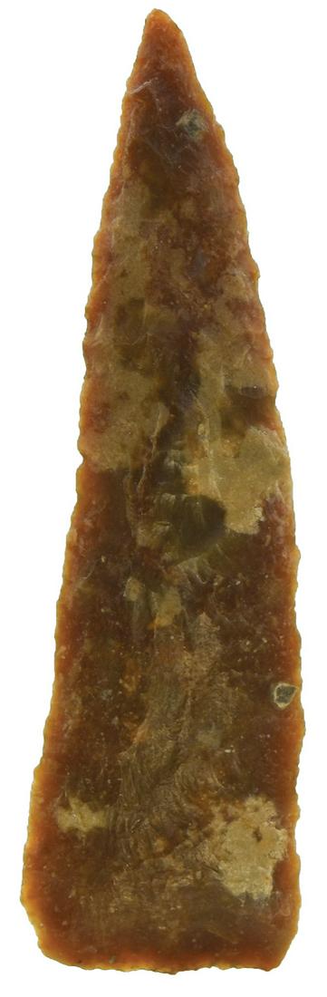 4 9/16" Ensor Knife. Rogers COA. Hays Co, TX.: 4 9/16" Ensor Knife. Hays Co, TX. Glossy, spotted Edwards Plateau. Fine condition. Ex-Bill Arnold. Rogers COA