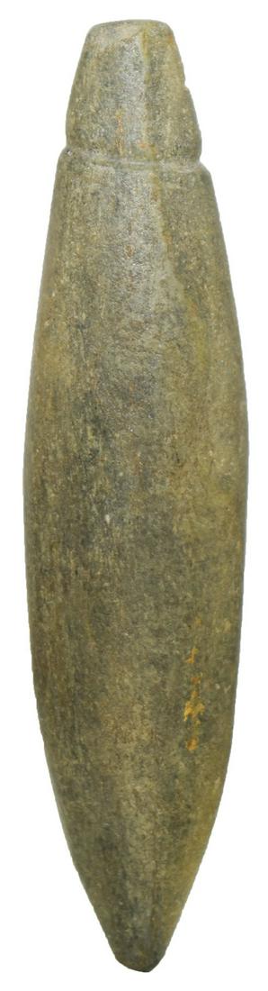 3 7/16" Grooved Plummet. Jefferson Co, FL. Polished (1 of 4)