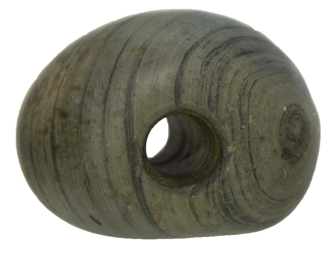 1 7/16" Ball Bannerstone. Jasper Co, IL. Banded Slate. (1 of 4)