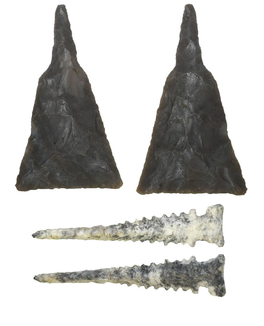 2 Points from the Cahokia Site in IL. Engraver Tip (1 of 5)