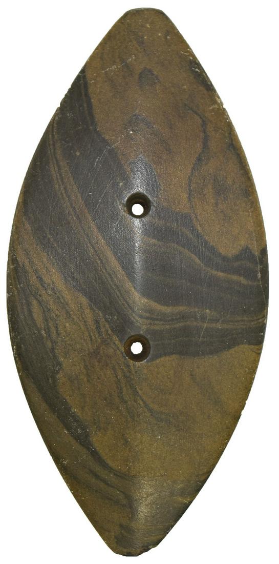 4 13/16" Ridged Glacial Kame Gorget. Classic (1 of 3)