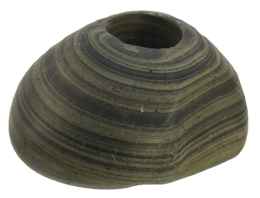 1 3/4" Salvaged Ball Bannerstone. Ex-Augustine Wherle (1 of 3)