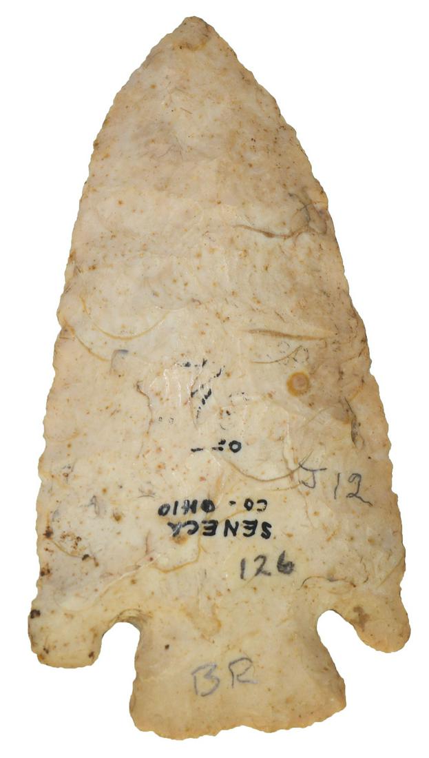 3 9/16" Diagonal Notch. Seneca Co, OH. Beige (1 of 2)