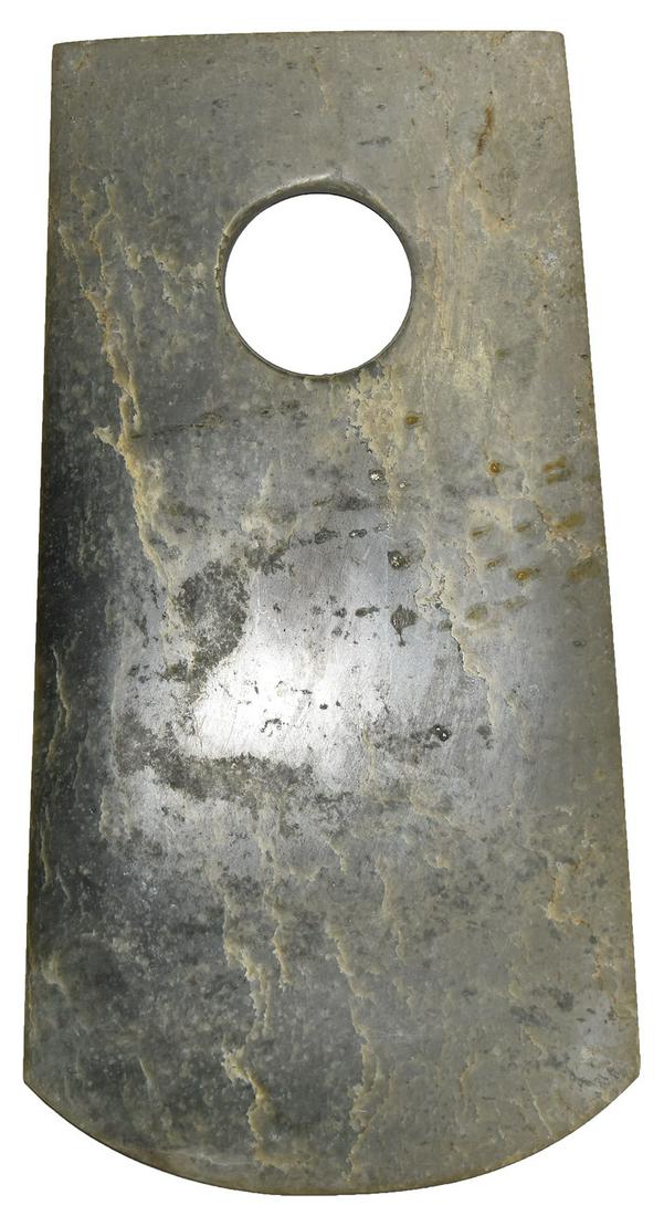 15 1/8" Jadeite Pendant. China. Large example, (1 of 2)