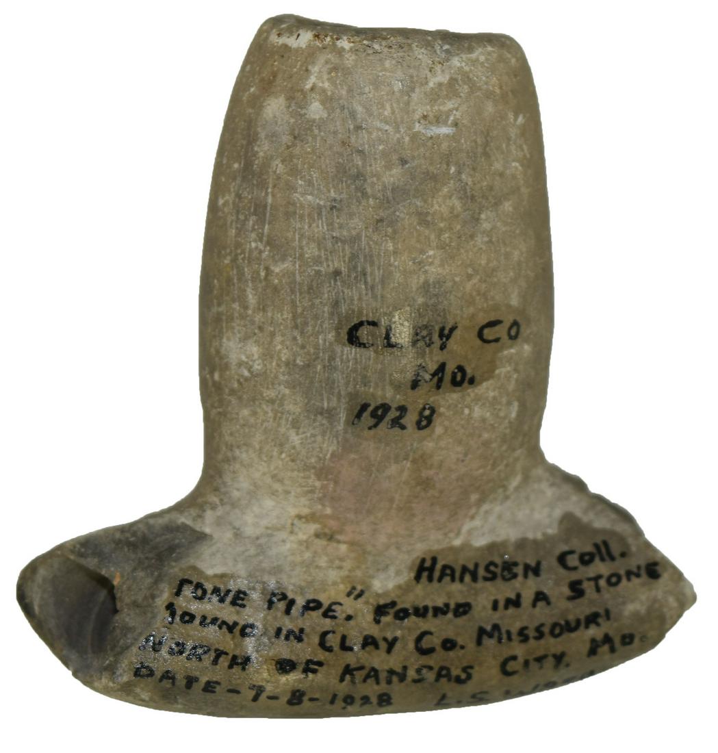 3 3/16" Stone Pipe.  Double stem ends have damage. (1 of 6)