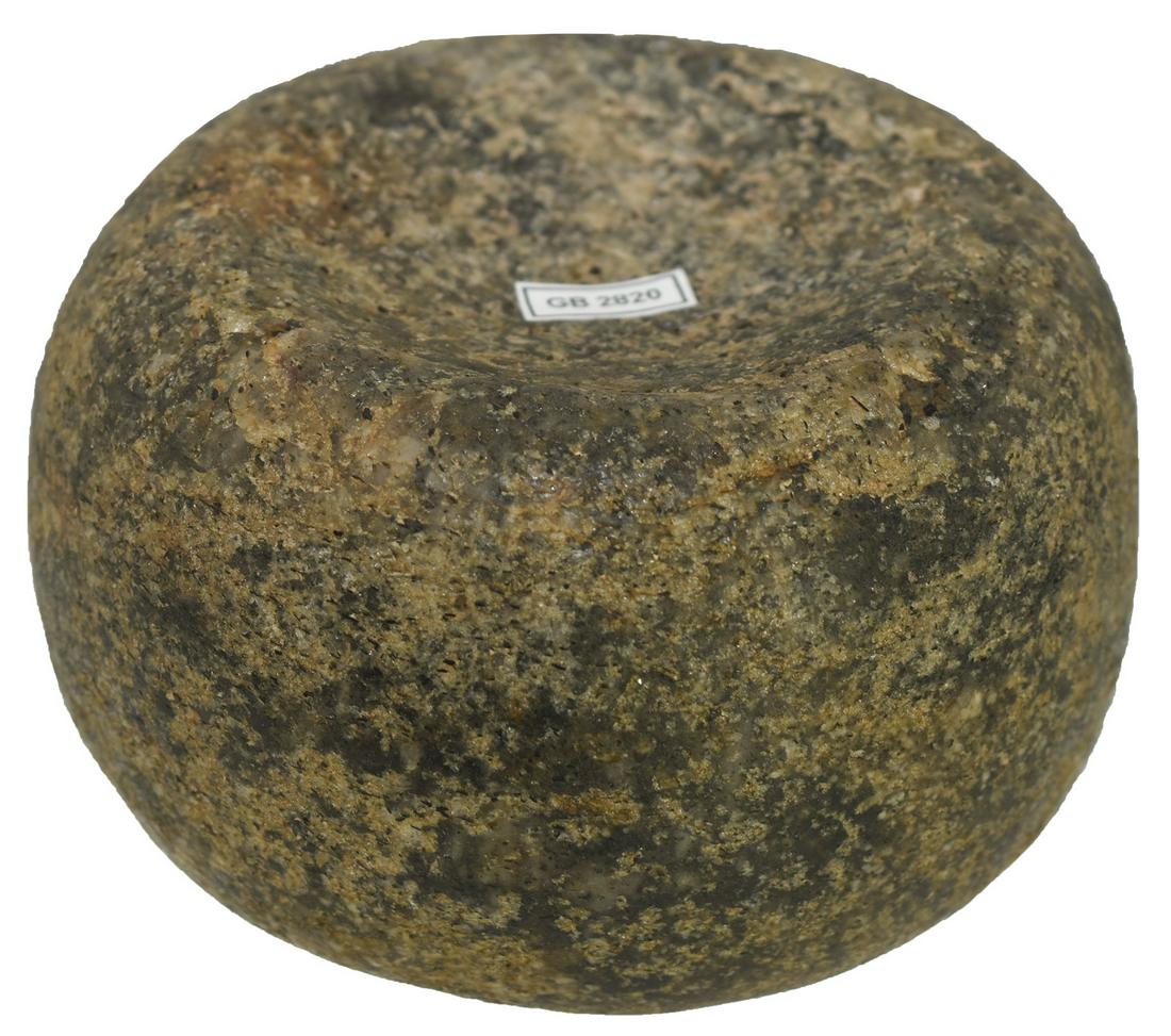 3 1/2" Cupped Discoidal.  Illinois.  Quartz-laden (1 of 5)