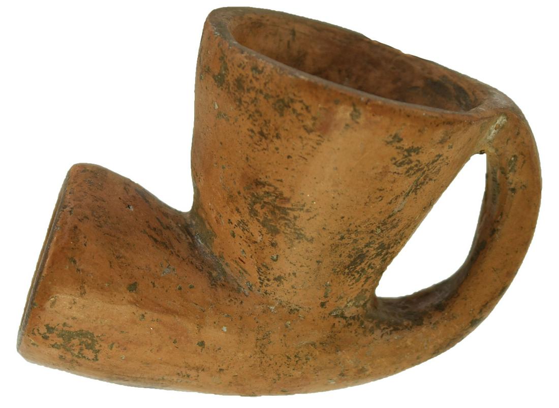 2 1/8" Caddo Loop Handle Pipe.  Arkansas.  Very well (1 of 5)