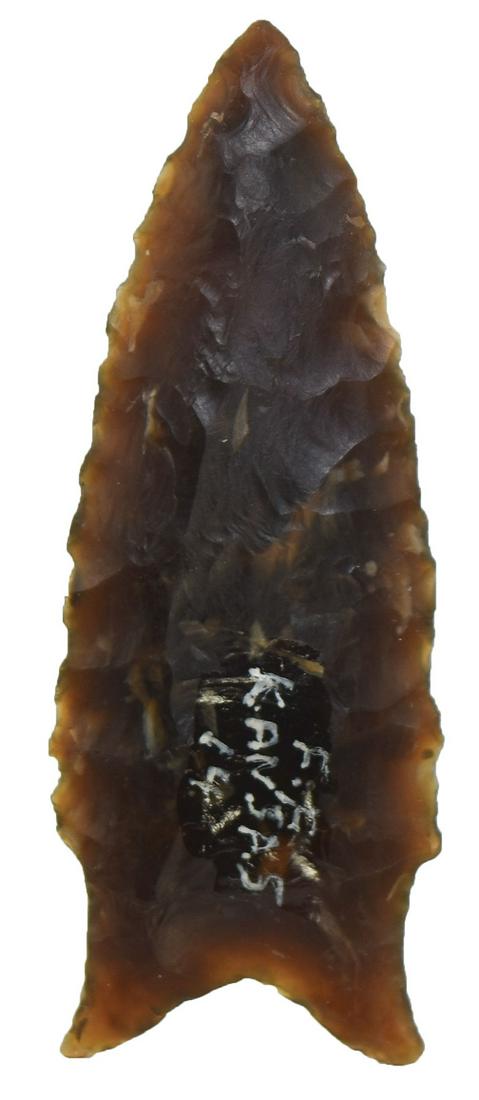 2 15/16" Dalton.  Kansas.  Knife River Flint. (1 of 2)