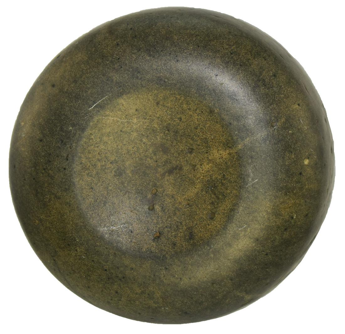 3 5/16" Cupped Discoidal.  Fulton Co, IL.  Jersey Bluff (1 of 5)