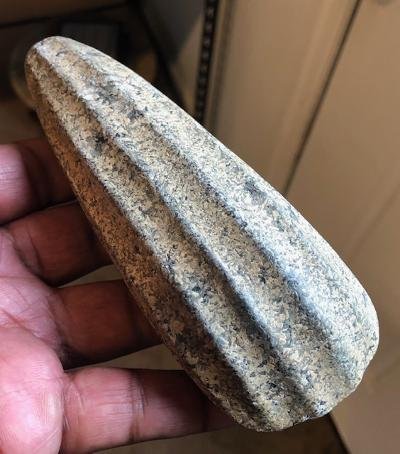 5 3/4" Fluted Celt.  Greater Antilles Caribbean,  Taino (1 of 6)