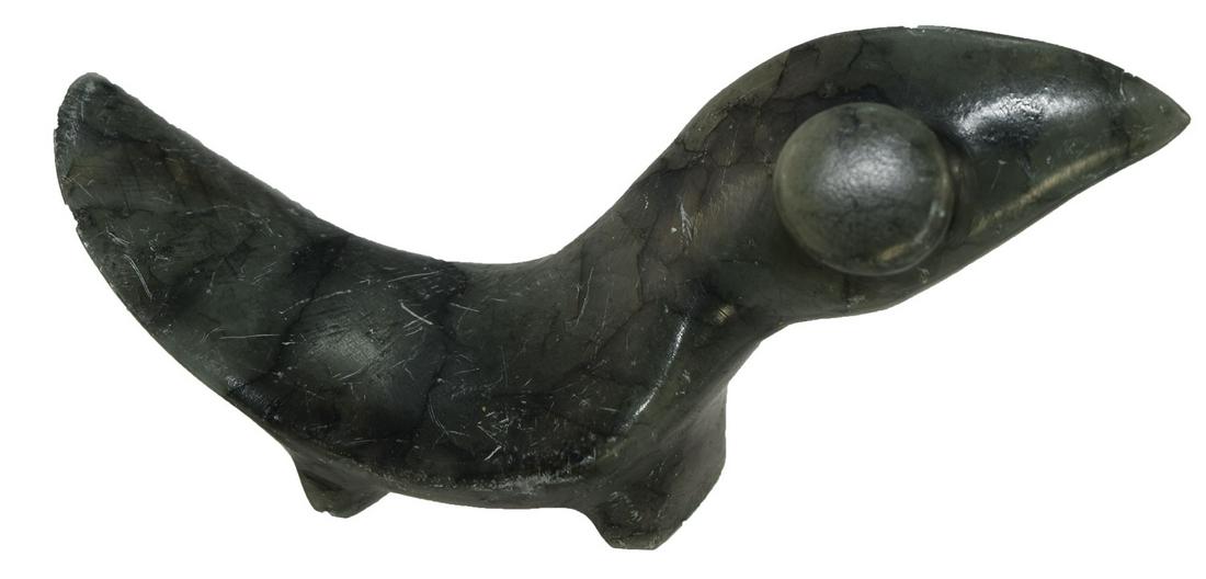 3 1/2" Contemporary Popeyed Birdstone.  Green (1 of 2)