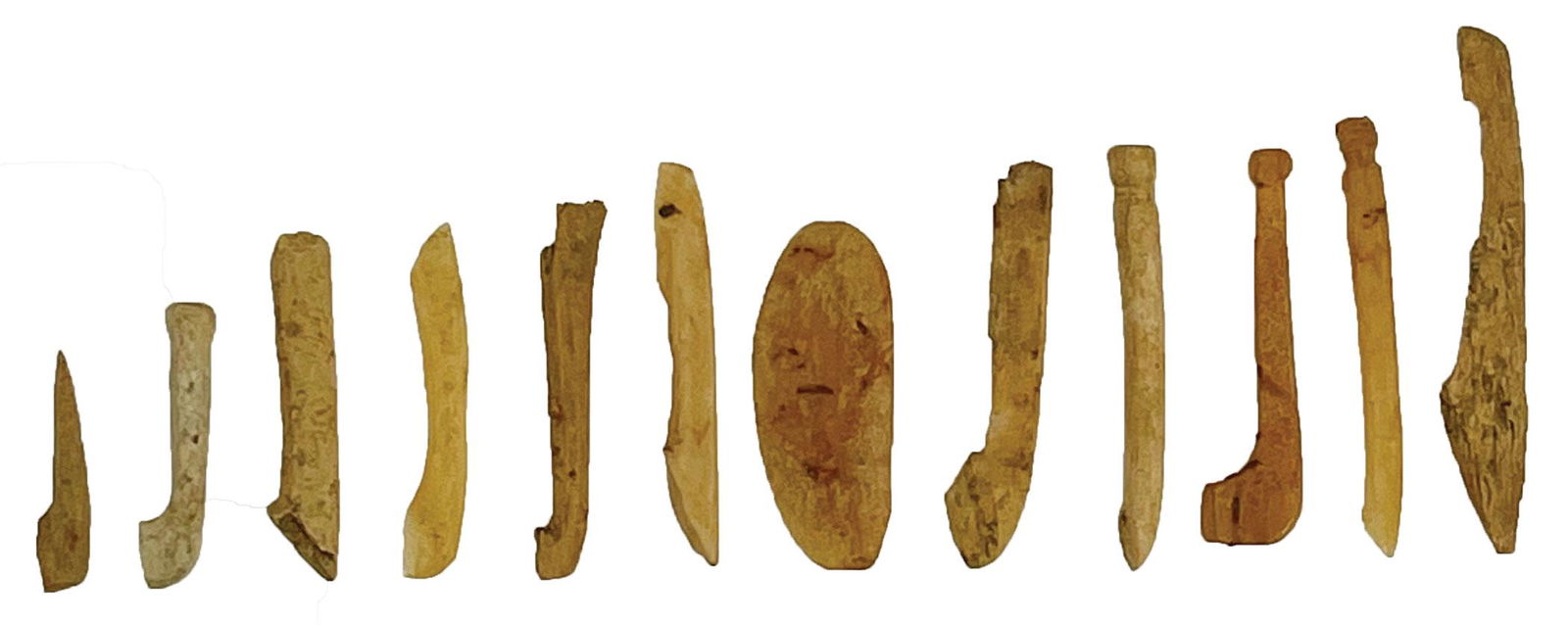 Group of 12 broken Fishhooks and sections.  Ex-Ed (1 of 1)