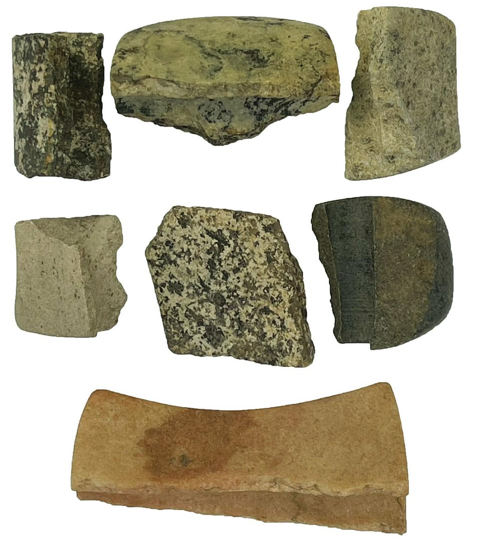 7 Bannerstone Fragments including full length side of (1 of 1)