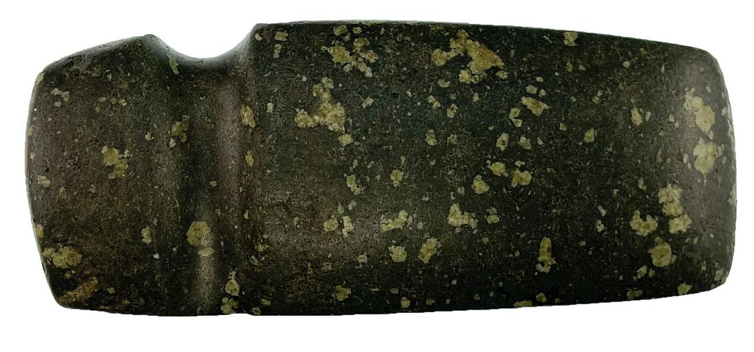 5 5/8" Porphyry Iowa Slant Groove Axe.  Dickey COA. (1 of 9)