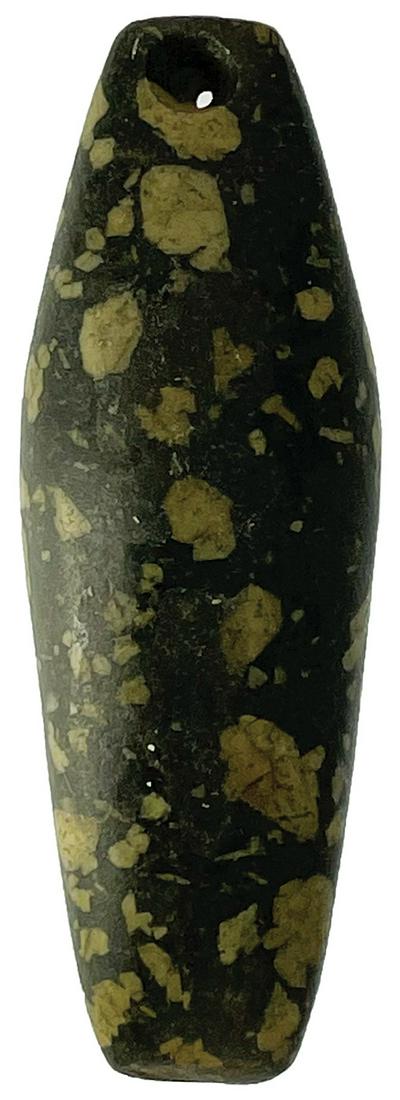 3" Drilled Porphyry Plummet.  Jersey Co, IL.  Well (1 of 2)