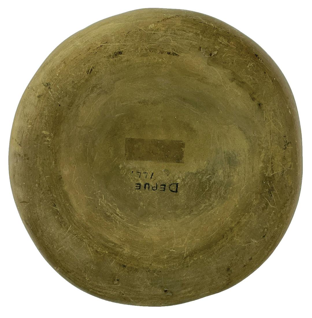 6 5/8" Cupped Discoidal.  Dupree, IL.  A large, gray (1 of 5)