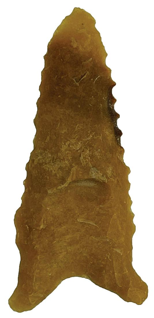 2 3/4" Kaolin Dalton.  Union Co, IL.  Serrated.  Tip (1 of 3)