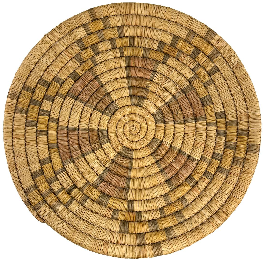 15" D. Hopi Woven Coil Plate. 1920's Tourist Trade. (1 of 2)