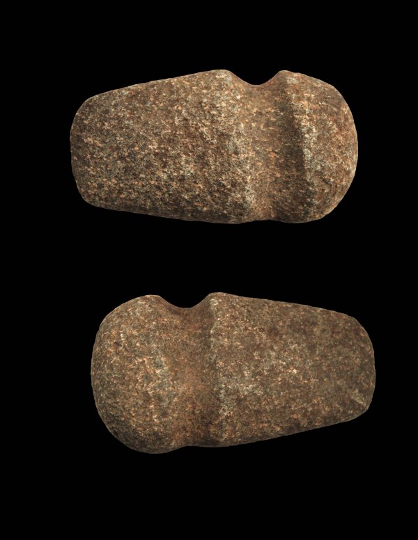 6 1/8" 3/4 Groove Axe. Davis Paper. Found by John: 6 1/8" 3/4 Groove Axe. Shelby Co, IN. Found by Duane Johnson. Davis Paper G7