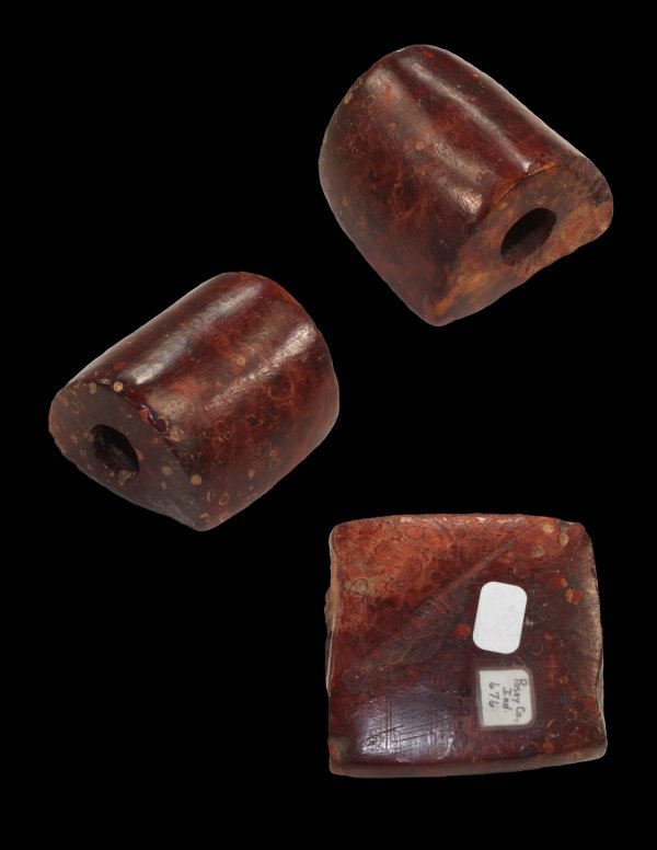 1 7/8" D-Bannerstone. Davis Paper. Pipestone.: 1 7/8" D-Bannerstone. Posey Co, IN. Pipestone. Davis G6 Paper - looks like a G8