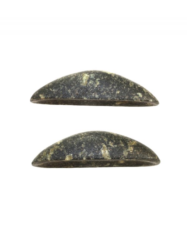3 5/8" Undrilled Hardstone Boatstone. IN. : 3 5/8" Undrilled Hardstone Boatstone. IN. Ex-Pyle. Porphyry