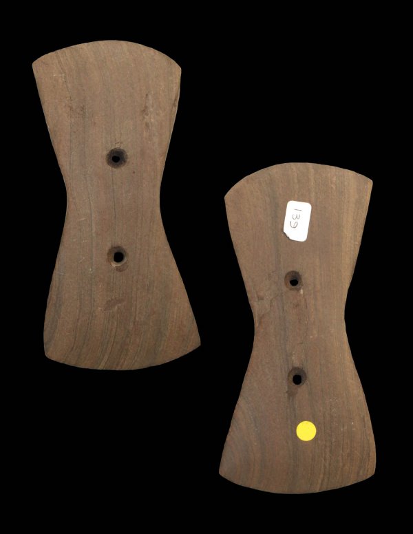 4 1/4" Constricted Center Gorget. Davis Paper. T: 4 1/4" Constricted Center Gorget. Brown Slate. TN. Davis G9 Paper