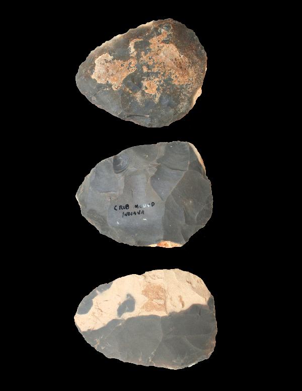 Three Crib Mound Cache Blades. 4"-4 1/4". Spencer: Three Crib Mound Cache Blades. 4"-4 1/4". Spencer Co, IN