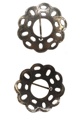 2 1/2" Trade Silver Broach: 2 1/2" Trade Silver Broach