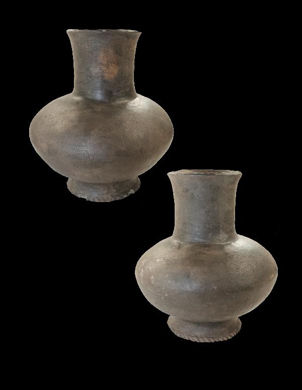 7 3/4" Tall Jar with Base. Partain Paper. Dunkli: 7 3/4" Tall Jar with Base. Partain Paper. Dunklin Co, MO. Some restoration, but not alot. Neck has been glued. Great finish. Pie crust base. Has Ben's tag. Ex-Ben Thompson, Bill Rowlett