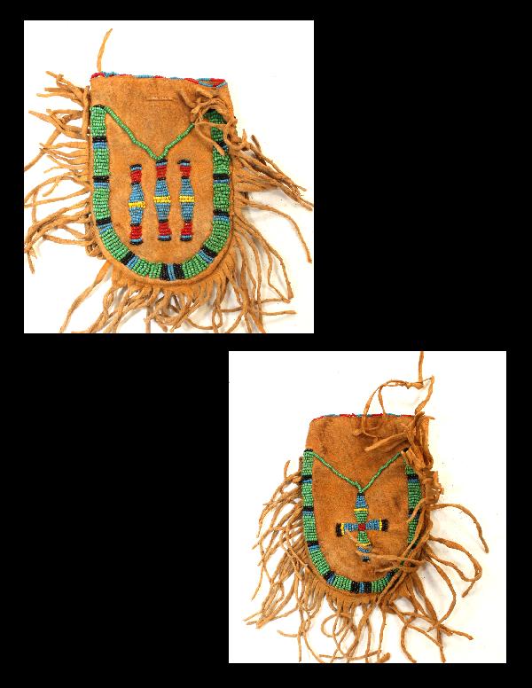 5 1/4" Beaded Drawstring Bag: 5 1/4" Beaded Drawstring Bag