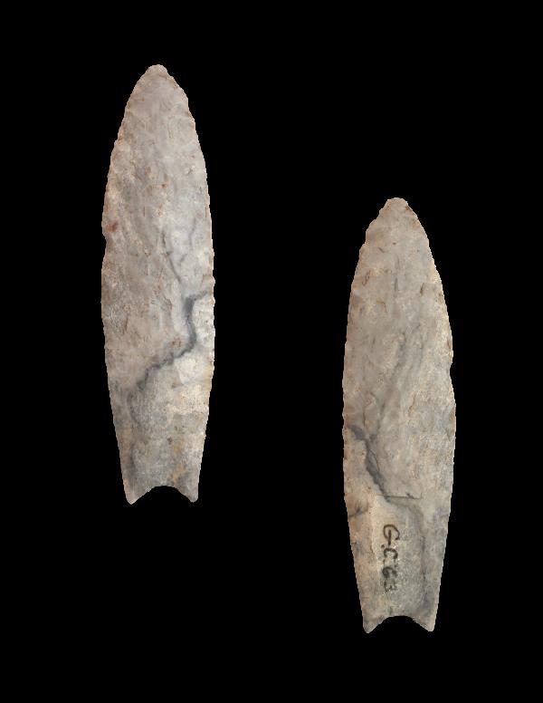 5 7/16" Clovis. Kanawha Co, WV. Harriman Chert. : 5 7/16" Clovis. Kanawha Co, WV. Harriman Chert. Nice. Partain & Putty Papers. Pictured in Paleo Indian Artifacts (Hardback by Lar Hothem), page 56