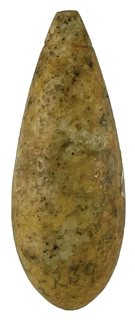 3" Grooved Hardstone Plummet. Trigg Co, KY. Davis G10 (1 of 6)